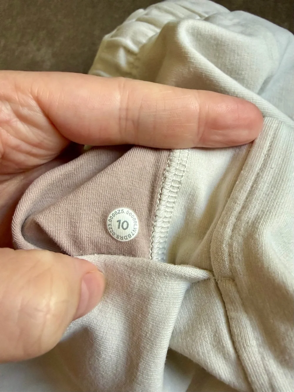 Lululemon Inner Glow Shorts 3” off white (Size 10)